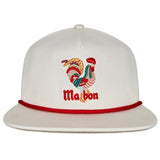 Malbon Golf Cap - Rooster Snapback - Cream SU26