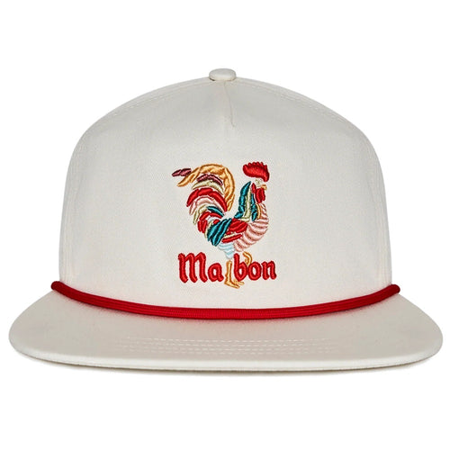 Malbon Golf Cap - Rooster Snapback - Cream SU26