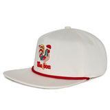 Malbon Golf Cap - Rooster Snapback - Cream SU26