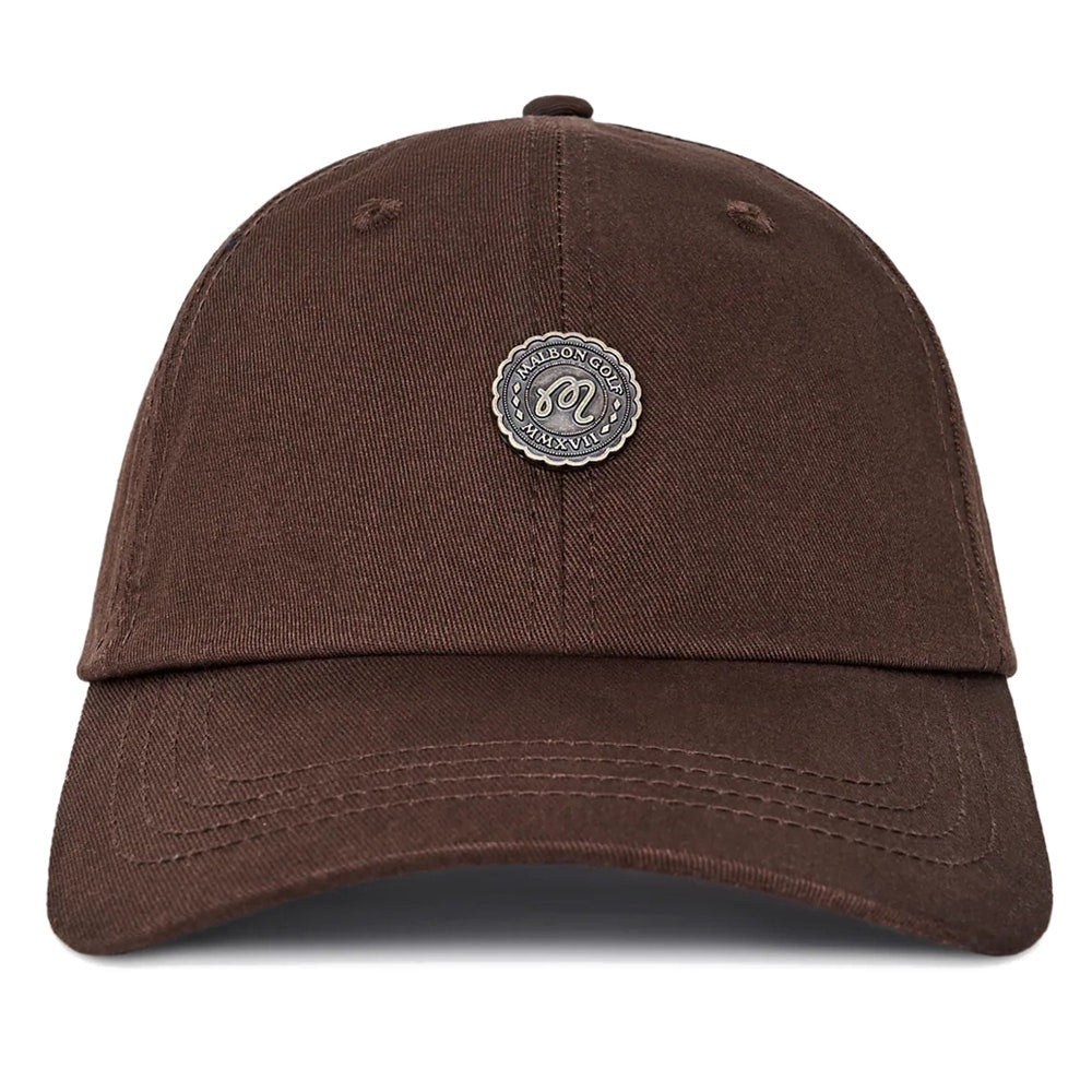 Malbon Golf Cap - Stamp Dad Hat - Brown SS26
