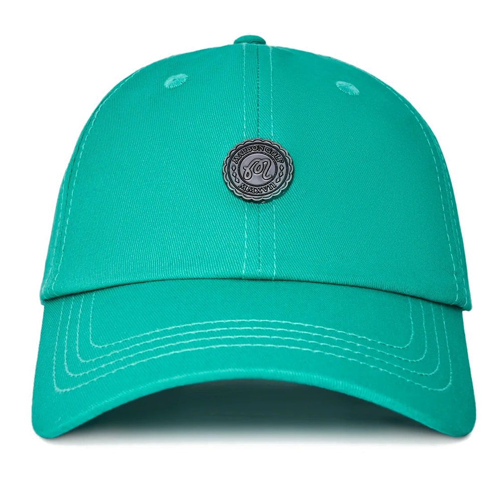 Malbon Golf Cap - Stamp Dad Hat - Marine Green SS26 – Golfposer.com