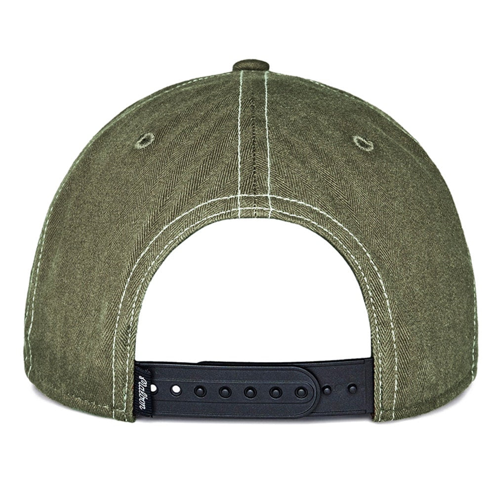 Malbon Golf Cap - Station Snapback - Military Green FA26