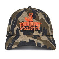 Malbon Golf Cap - Tour Divot Camo Snapback - Bark Camo SS26