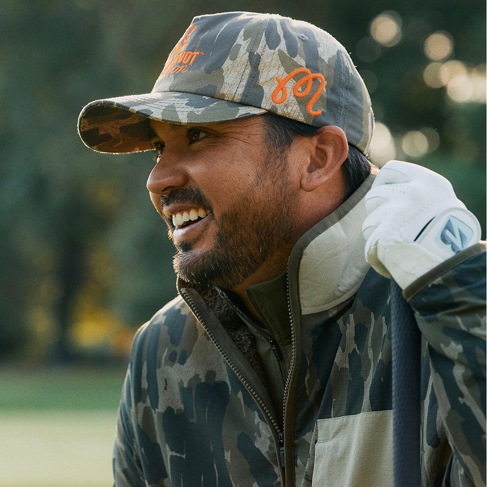 Malbon Golf Cap - Tour Divot Camo Snapback - Bark Camo SS26