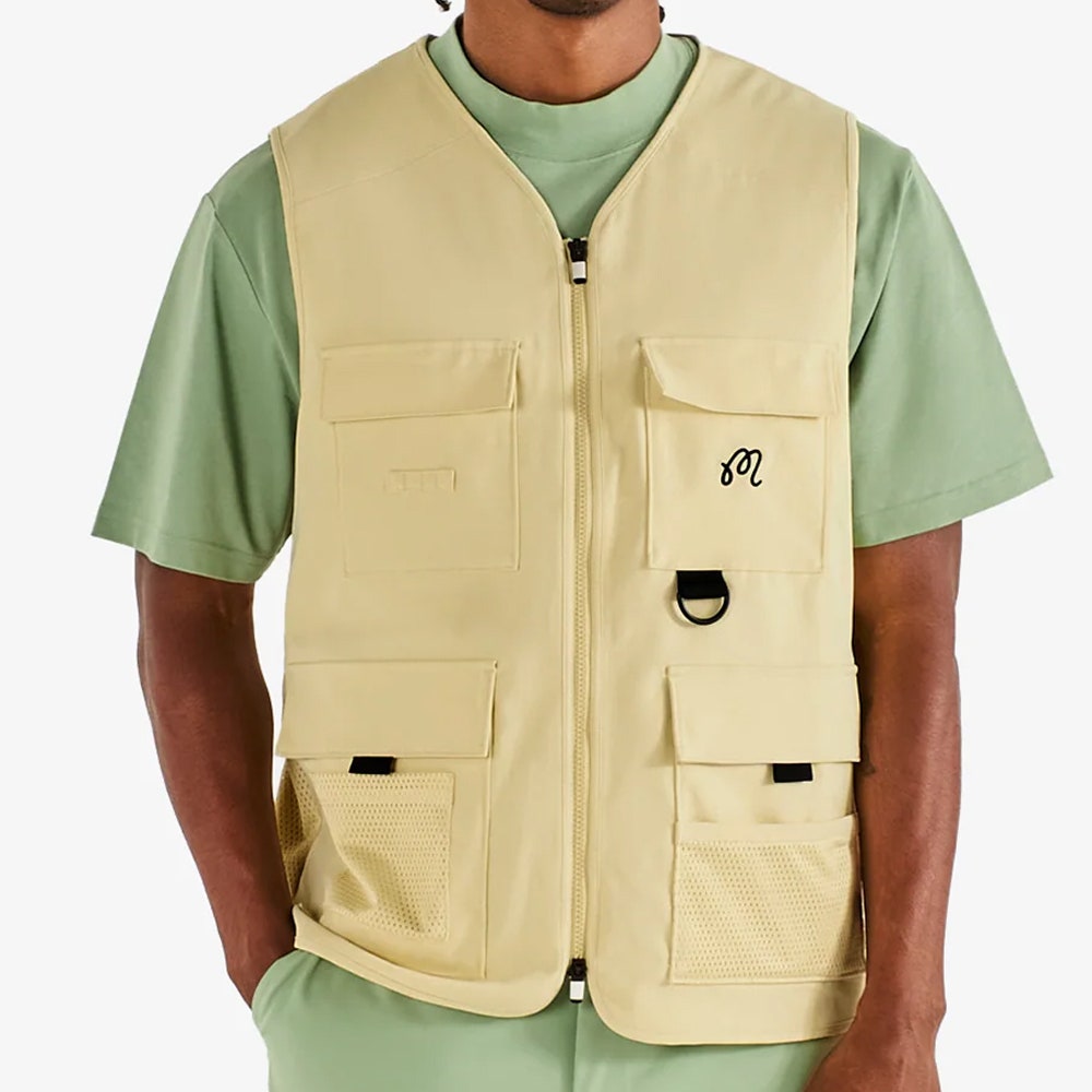 Malbon Golf Gilet - Bird Watching Vest - Aloe Wash SS26