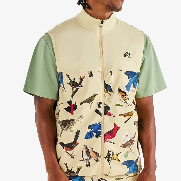 Malbon Golf Gilet - Birds Of Georgia Vest - Bird Print SS26