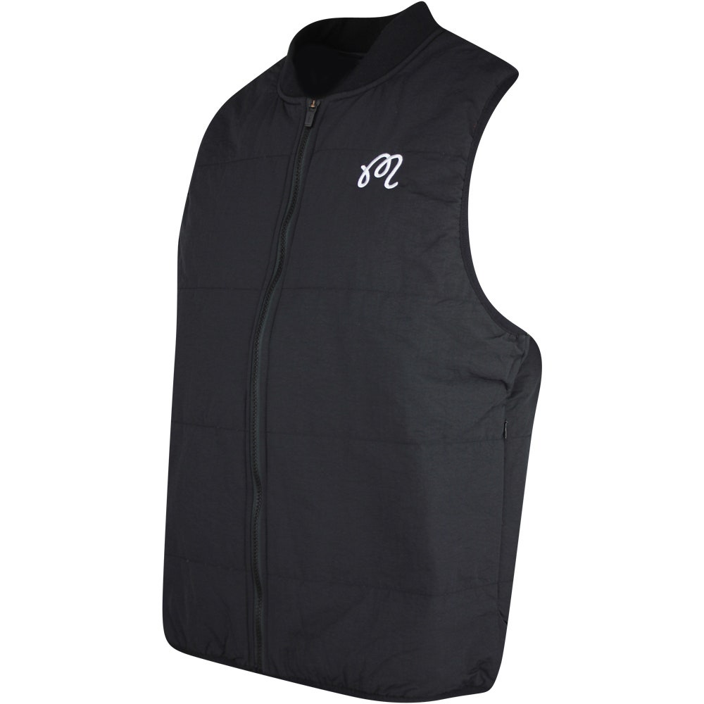 Malbon Golf Gilet - Evergreen M Icon Padded Vest - Black SS25