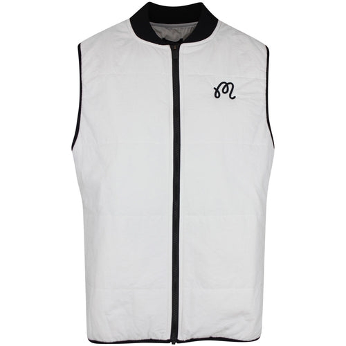 Malbon Golf Gilet - Evergreen M Icon Padded Vest - White SS25