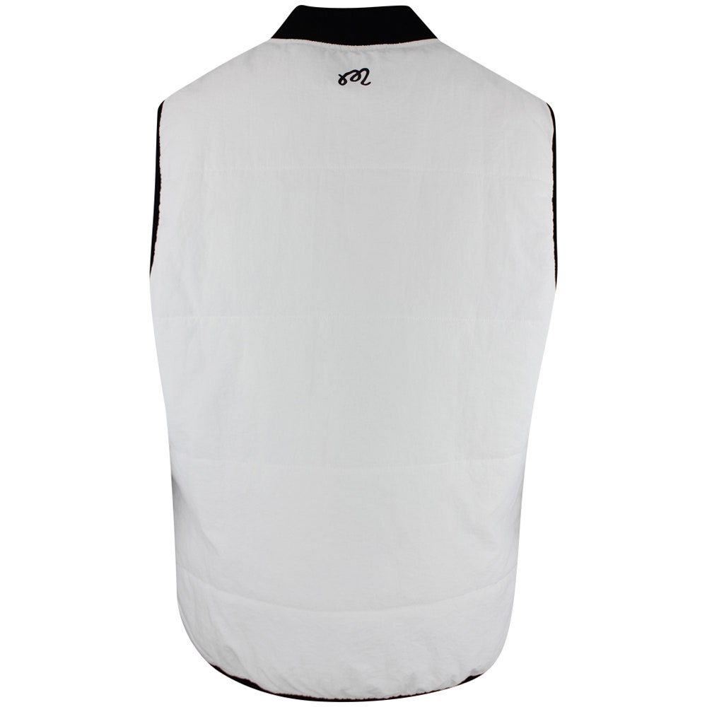 Malbon Golf Gilet - Evergreen M Icon Padded Vest - White SS25