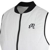Malbon Golf Gilet - Evergreen M Icon Padded Vest - White SS25