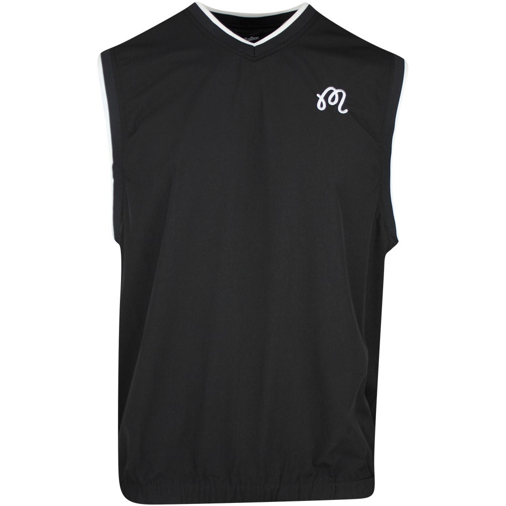 Malbon Golf Gilet - Evergreen M Icon Vest - Black SS25