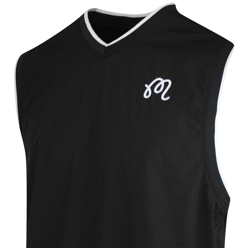 Malbon Golf Gilet - Evergreen M Icon Vest - Black SS25