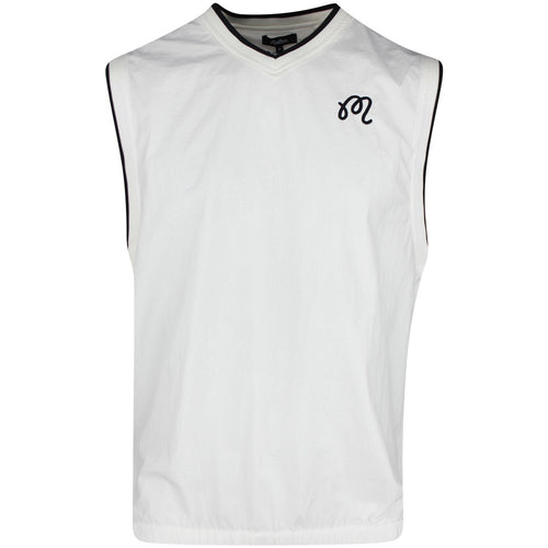 Malbon Golf Gilet - Evergreen M Icon Vest - White SS25