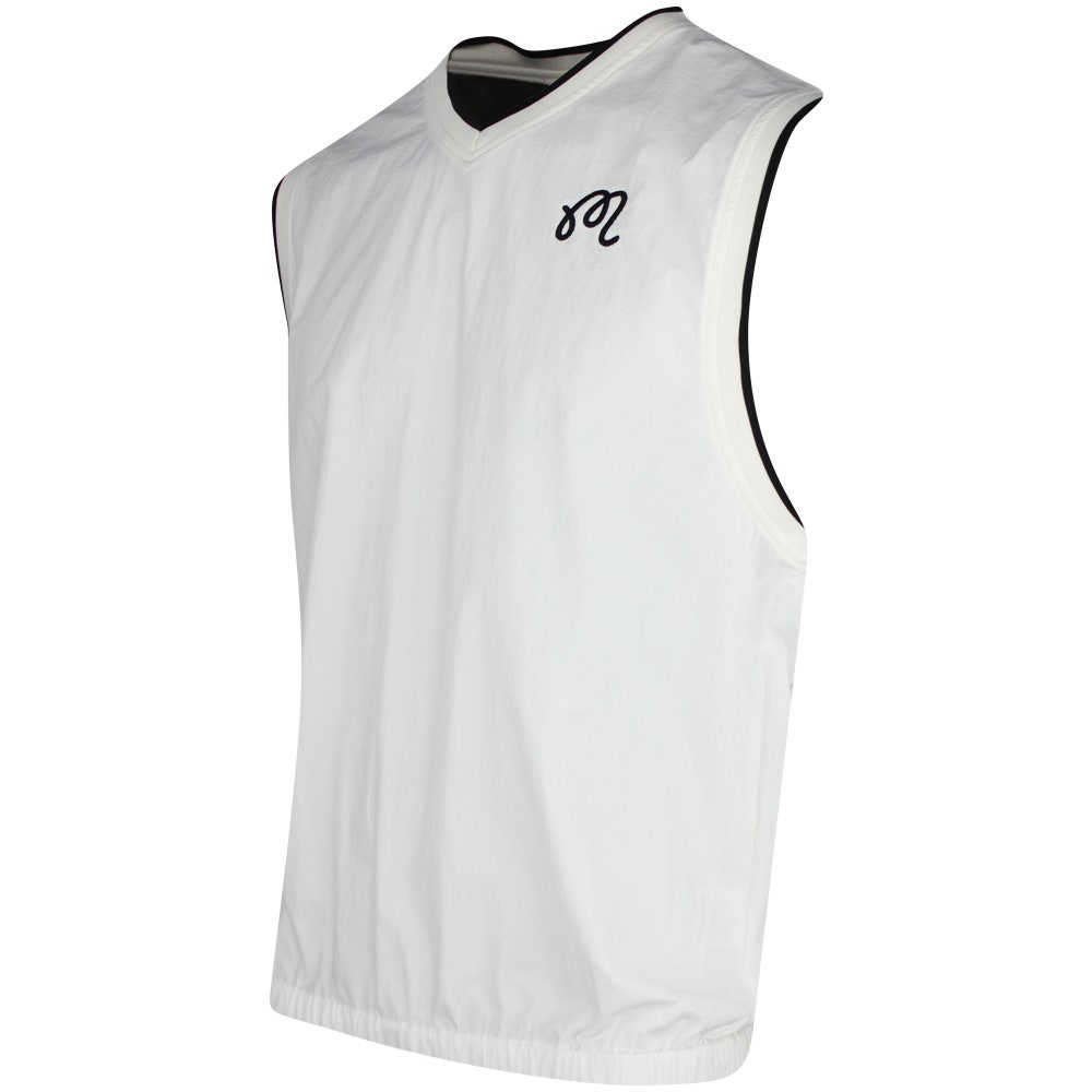 Malbon Golf Gilet - Evergreen M Icon Vest - White SS25