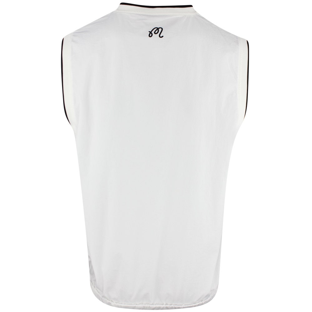Malbon Golf Gilet - Evergreen M Icon Vest - White SS25