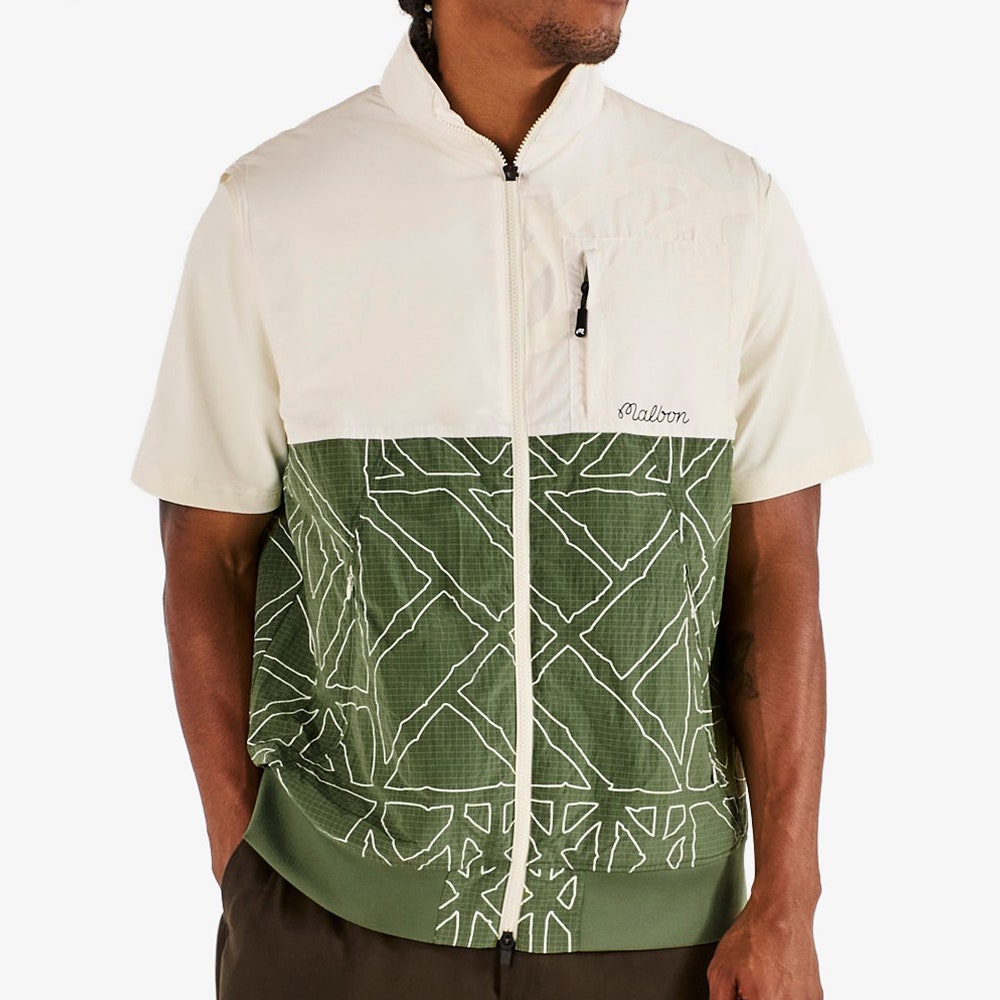Malbon Golf Gilet - Finca Vest - Cream - Olivine SS26