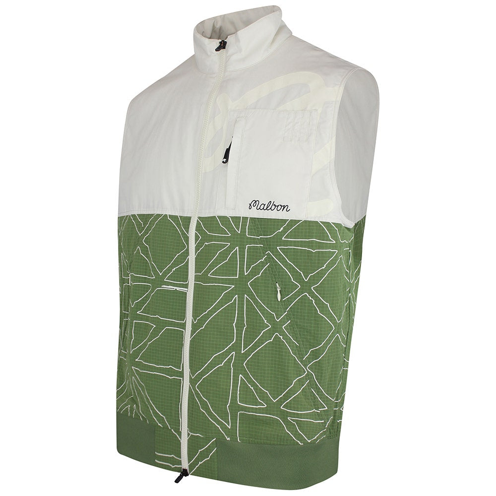 Malbon Golf Gilet - Finca Vest - Cream - Olivine SS26