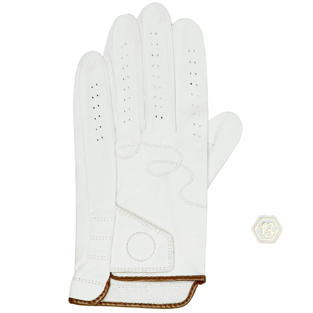Malbon Golf Glove - Bettinardi Tour Leather - Egret SU26