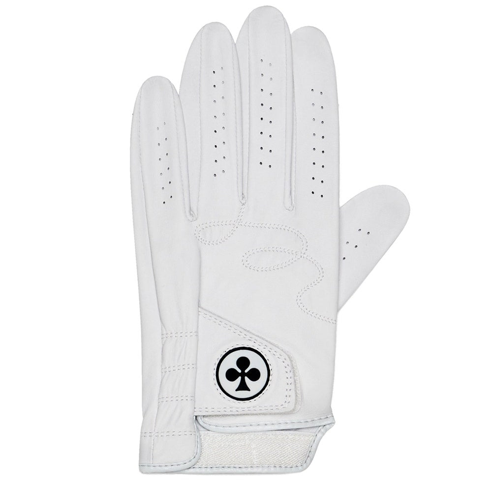 Malbon Golf Glove - Clover Leather LH - White FA25