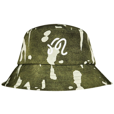 Malbon Golf Hat - Inkwash Bucket - Olive Inkwash FA26