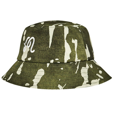 Malbon Golf Hat - Inkwash Bucket - Olive Inkwash FA26