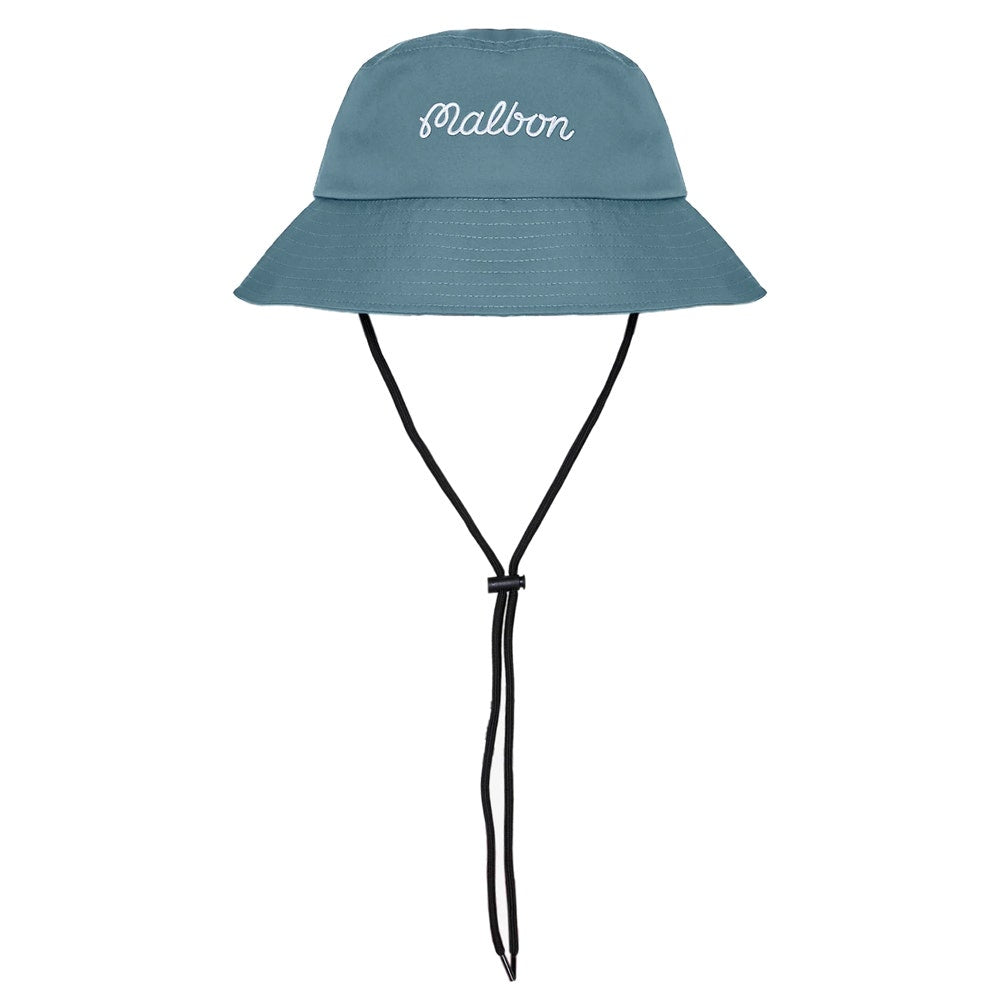 Malbon Golf Hat - Script Logo Bucket - Aegean Blue SU26