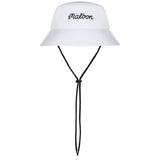 Malbon Golf Hat - Script Logo Bucket - White FA25