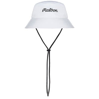Malbon Golf Hat - Script Logo Bucket - White FA25