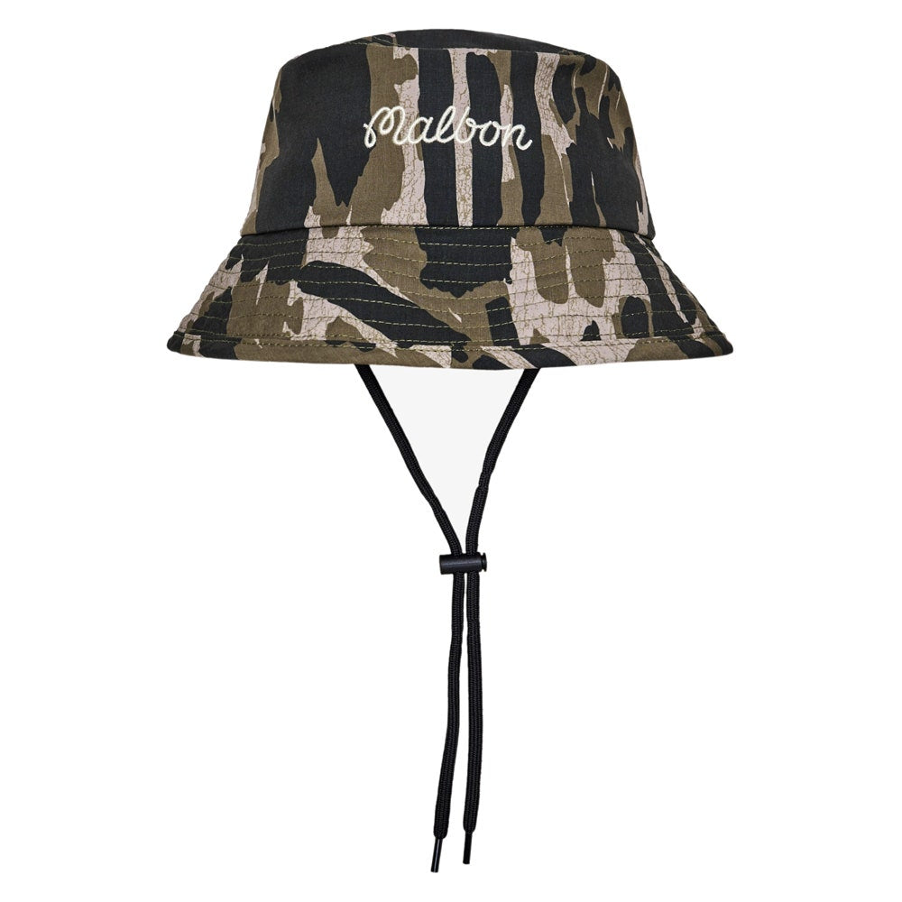 Malbon Golf Hat - Tour Divot Camo Bucket Hat - Bark Camo SS26