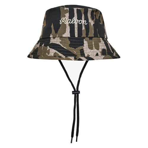 Malbon Golf Hat - Tour Divot Camo Bucket Hat - Bark Camo SS26