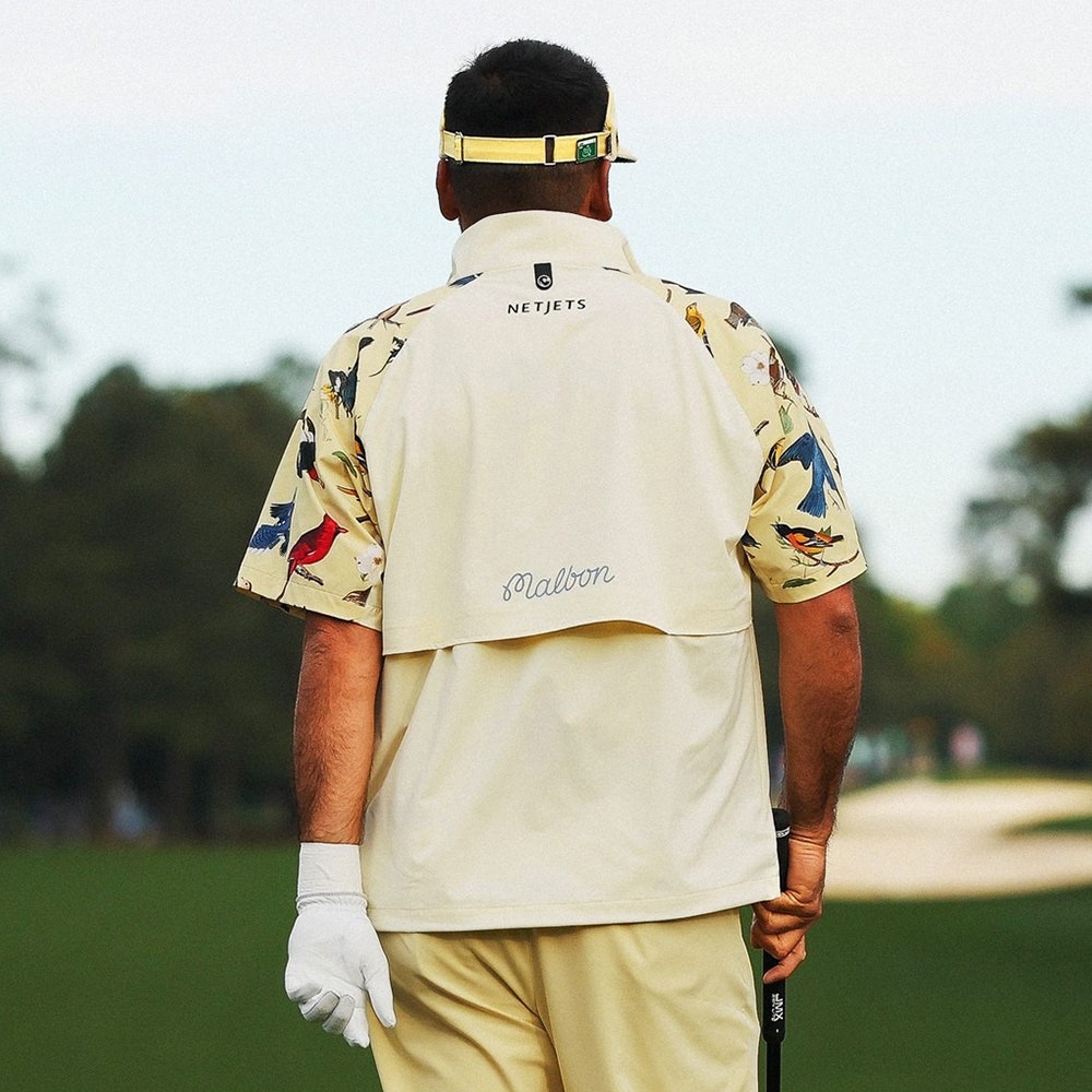 Malbon Golf Jacket - Blue Jay Windshirt - Soft Yellow SS26