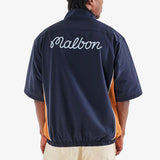 Malbon Golf Jacket - Links Oakwood Windshirt - Navy FA25