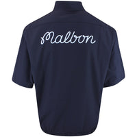 Malbon Golf Jacket - Links Oakwood Windshirt - Navy FA25