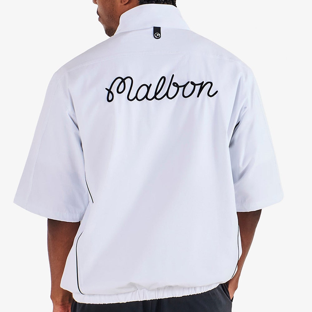 Malbon Golf Jacket - Links SS Windshirt - White FA25
