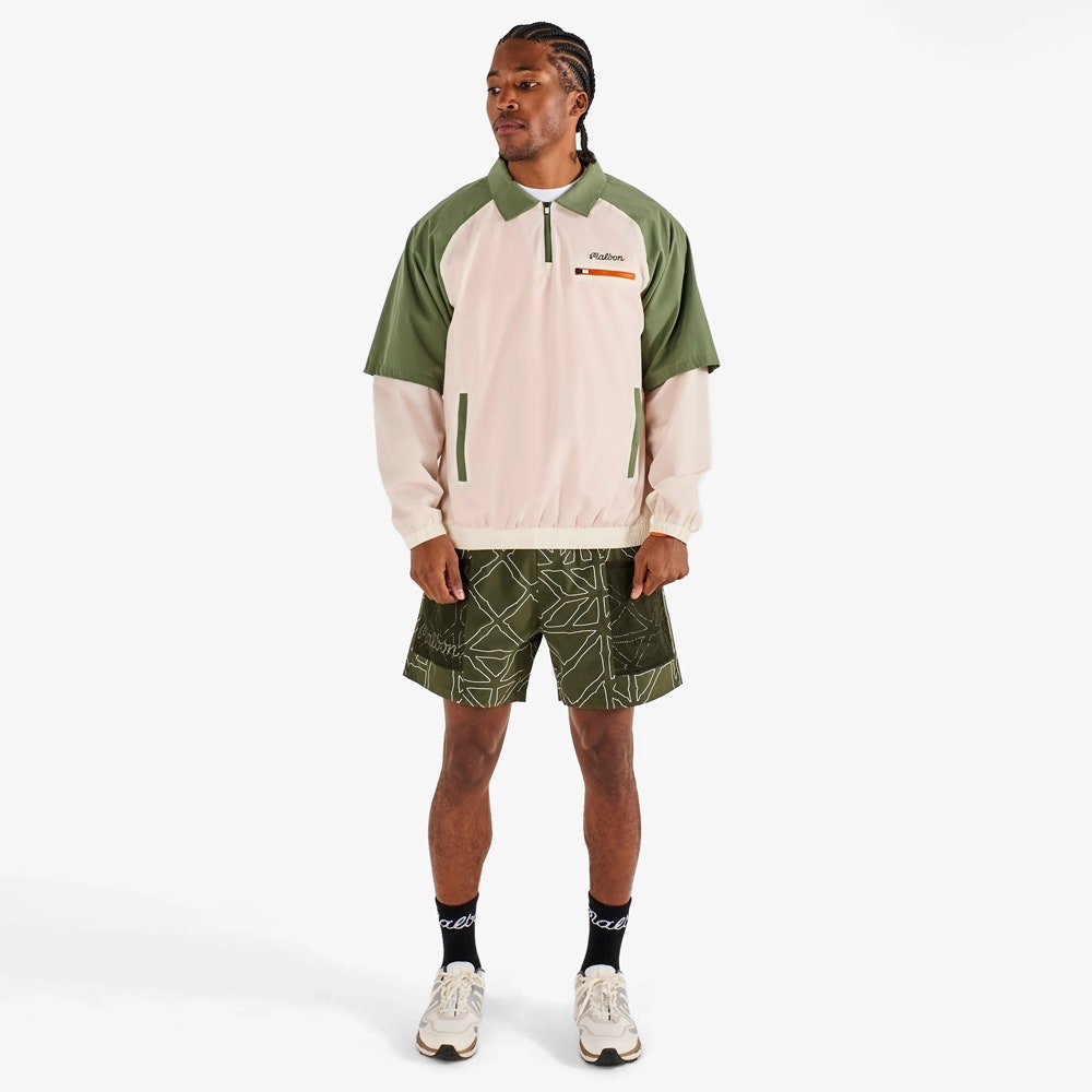 Malbon Golf Jacket - Marina Windshirt - Cream - Olivine SS26