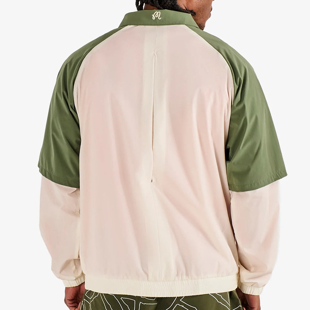 Malbon Golf Jacket - Marina Windshirt - Cream - Olivine SS26