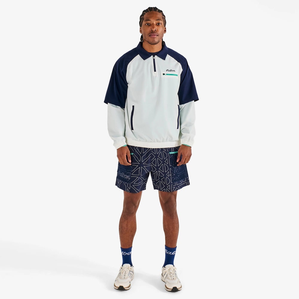 Malbon Golf Jacket - Marina Windshirt - White - Midnight SS26