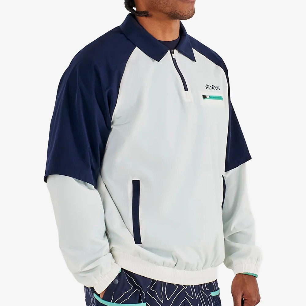Malbon Golf Jacket - Marina Windshirt - White - Midnight SS26