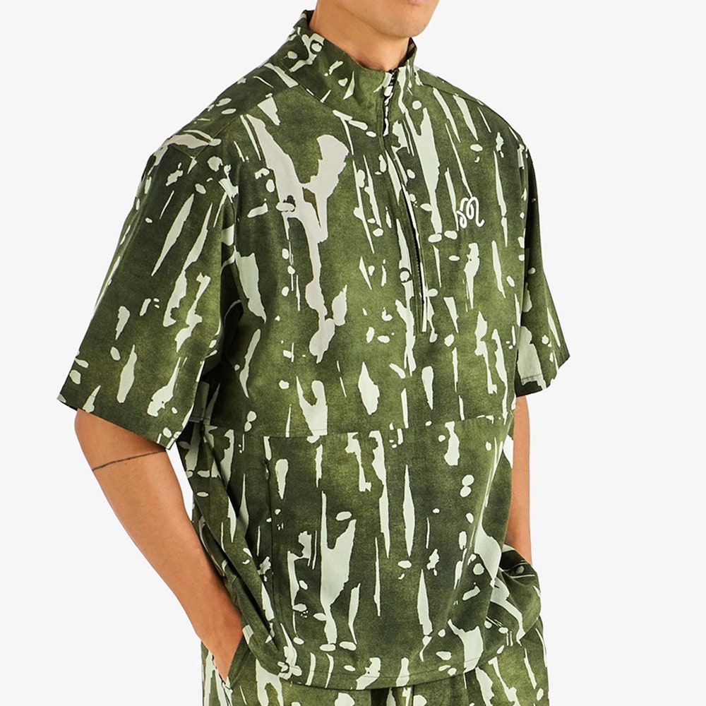 Malbon Golf Jacket - Pine Windshirt - Olive Inkwash FA26