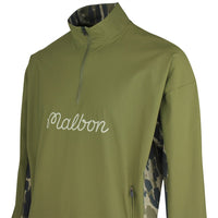 Malbon Golf Jacket - Tour Divot Camo Performance QZ - Bark Camo SS26
