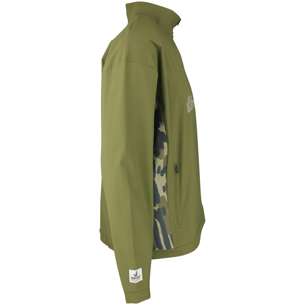 Malbon Golf Jacket - Tour Divot Camo Performance QZ - Bark Camo SS26