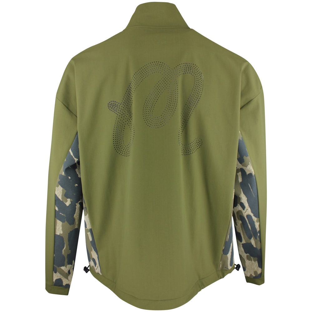 Malbon Golf Jacket - Tour Divot Camo Performance QZ - Bark Camo SS26