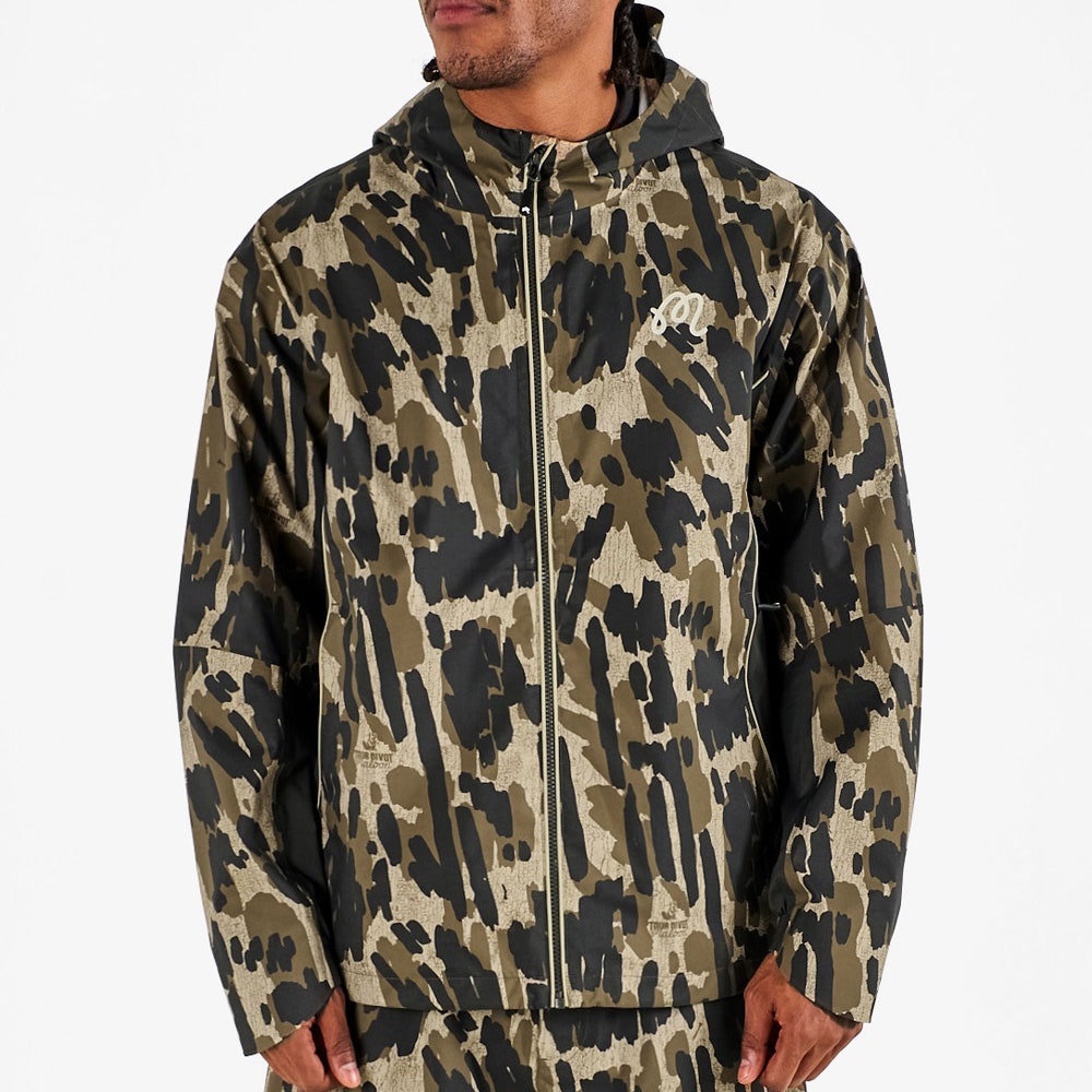 Malbon Golf Jacket - Tour Divot Camo Rain Jkt - Bark Camo SS26