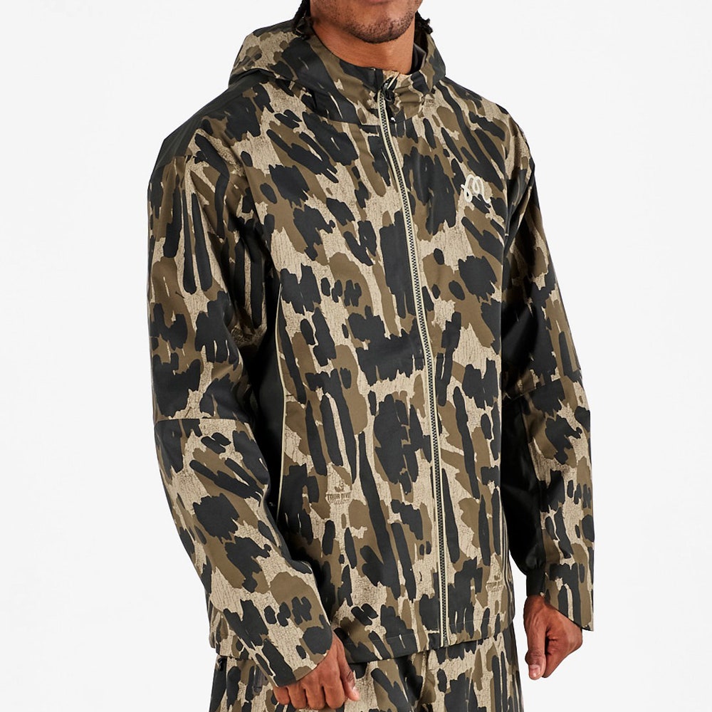 Malbon Golf Jacket - Tour Divot Camo Rain Jkt - Bark Camo SS26