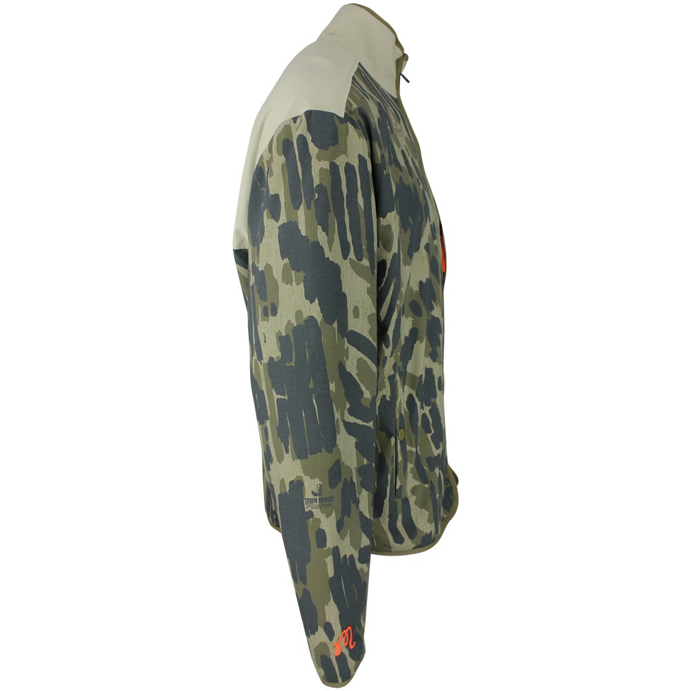 Malbon Golf Jacket - Tour Divot Camo Sherpa FZ - Bark Camo SS26