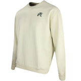 Malbon Golf Jumper - Evergreen M Icon Crew Neck - Natural SS25