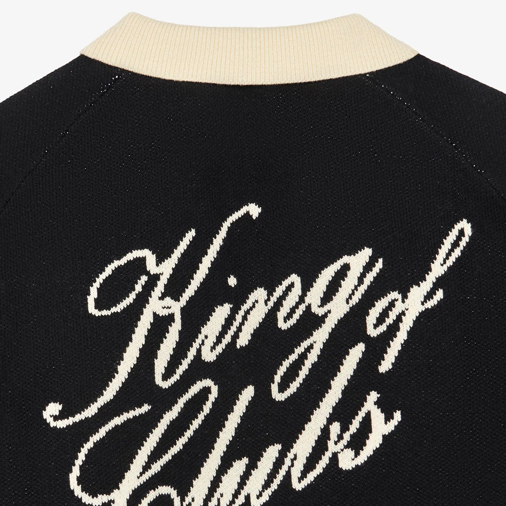 Malbon Golf Jumper - King Of Clubs Sweater - Black FA25