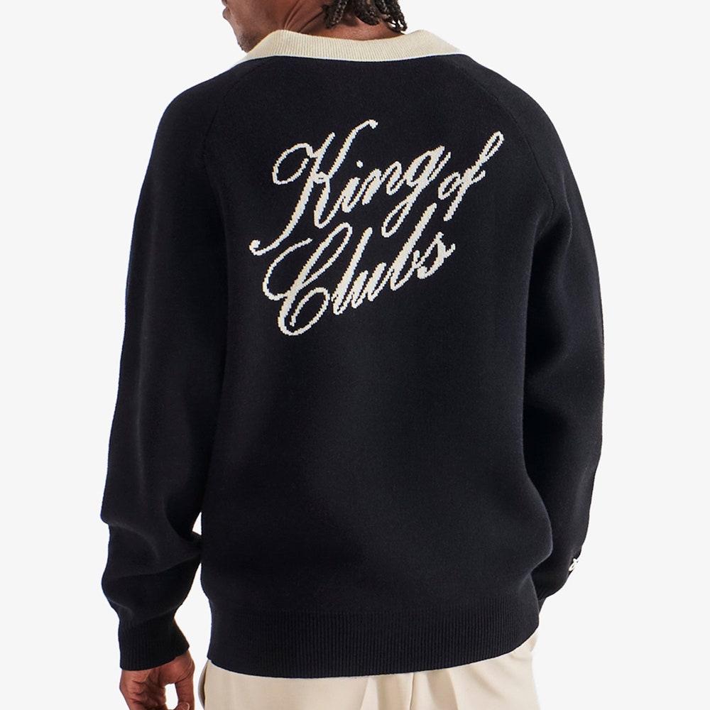 Malbon Golf Jumper - King Of Clubs Sweater - Black FA25