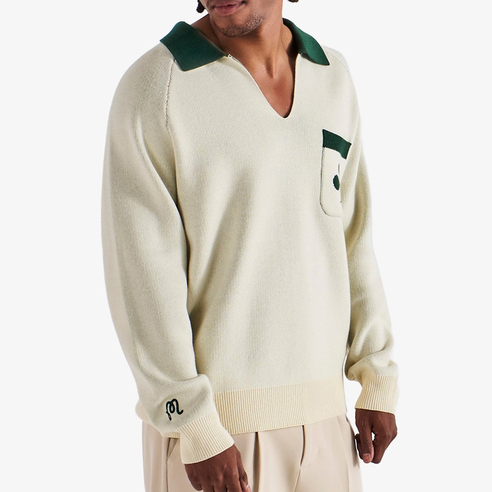 Malbon Golf Jumper - King Of Clubs Sweater - Canvas FA25