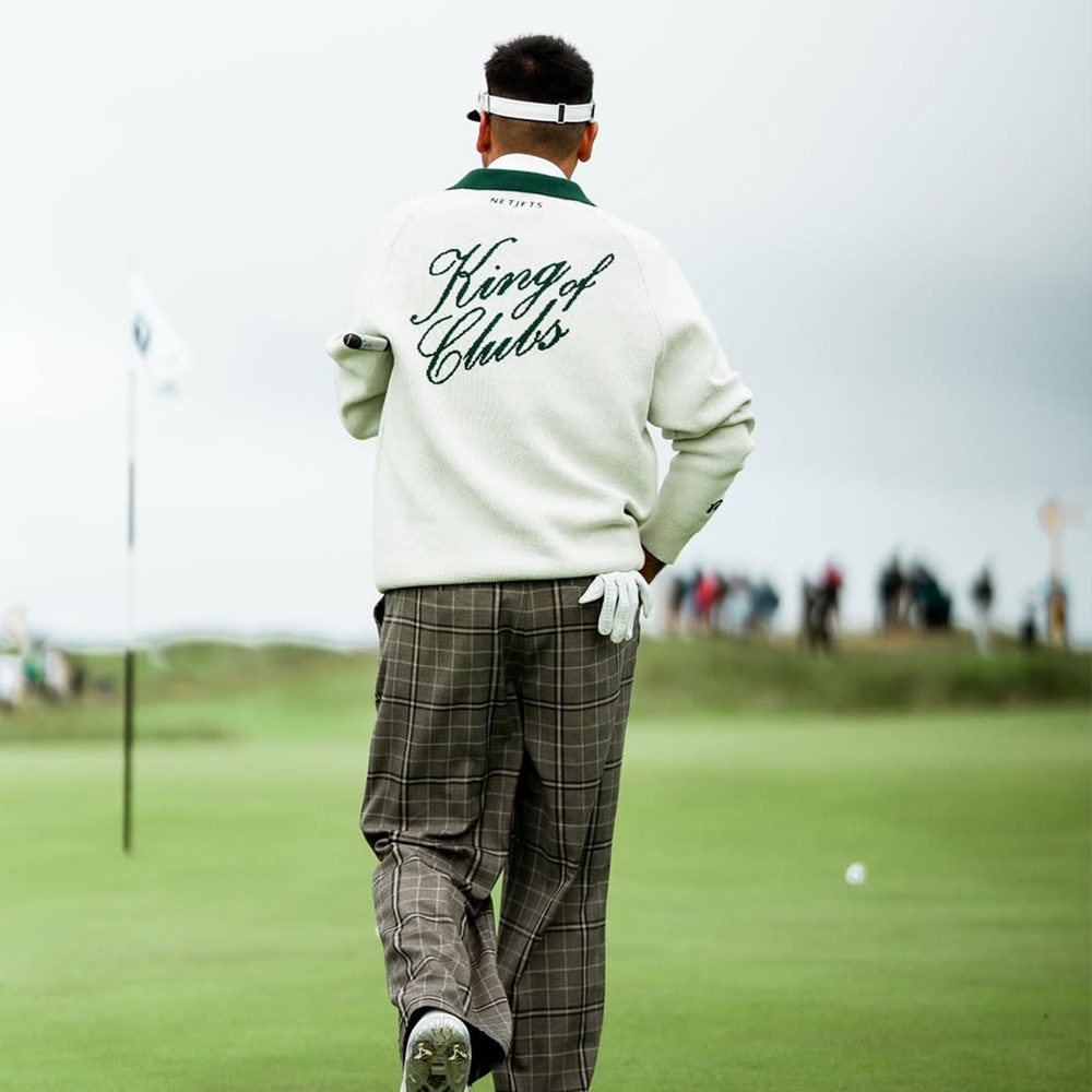Malbon Golf Jumper - King Of Clubs Sweater - Canvas FA25